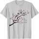 Bird Watching Nature Animal Vintage Blossom Chickadee T-Shirt - T-Shirt | Ash