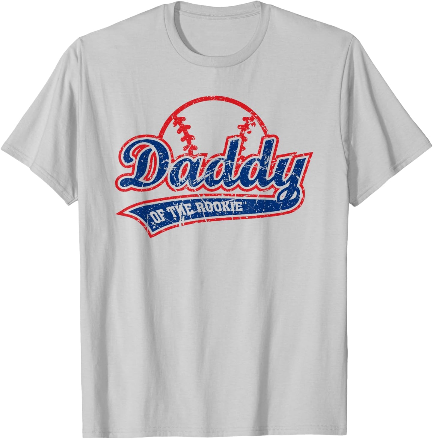 Funny Vintage Baseball Daddy of the Rookie T-Shirt - T-Shirt | Ash
