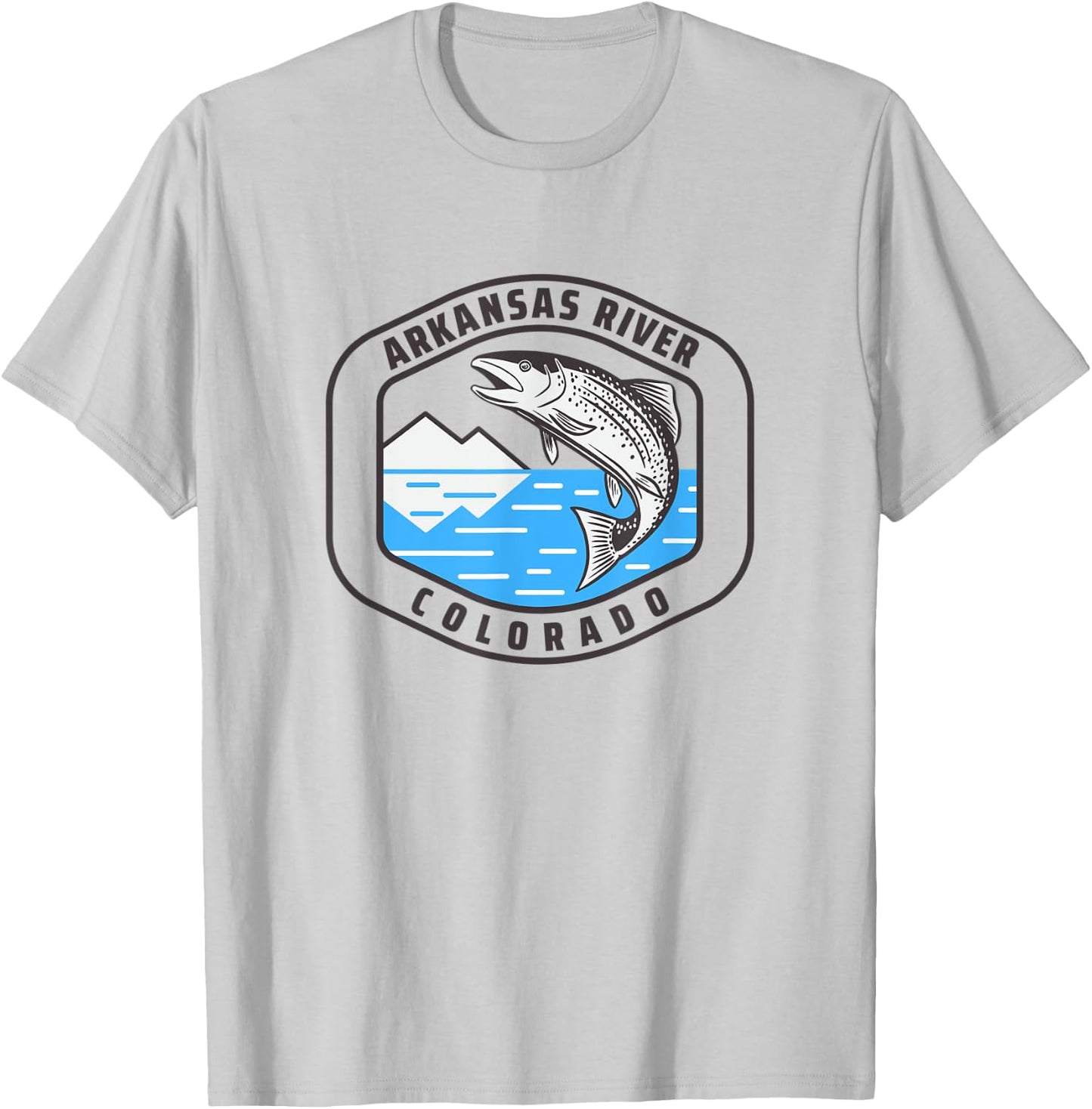 Arkansas River Colorado - Fly Fishing Fisherman T-Shirt - T-Shirt | Ash