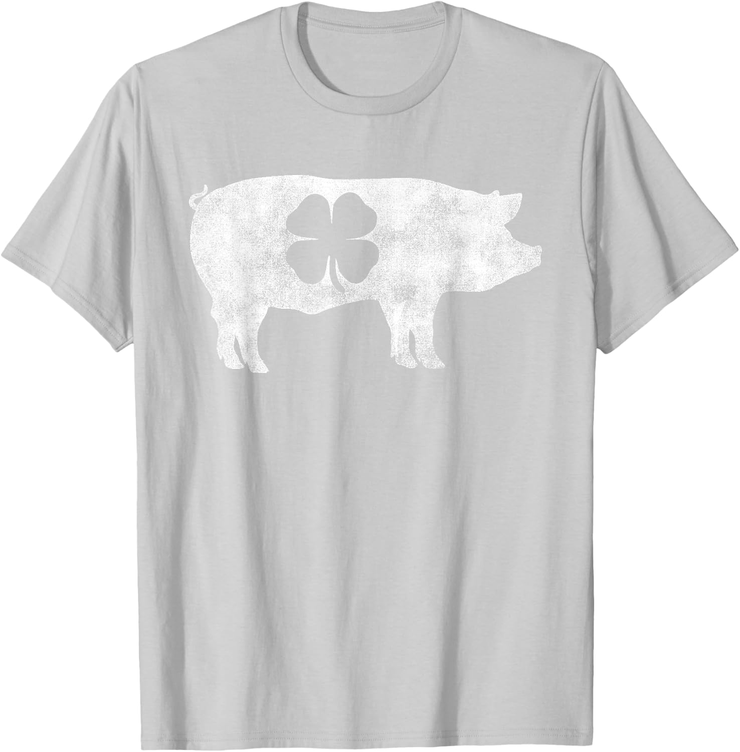 Pig Hog BBQ Meat Gift St. Patrick's Day Shamrock Irish Lucky T-Shirt - T-Shirt | Ash