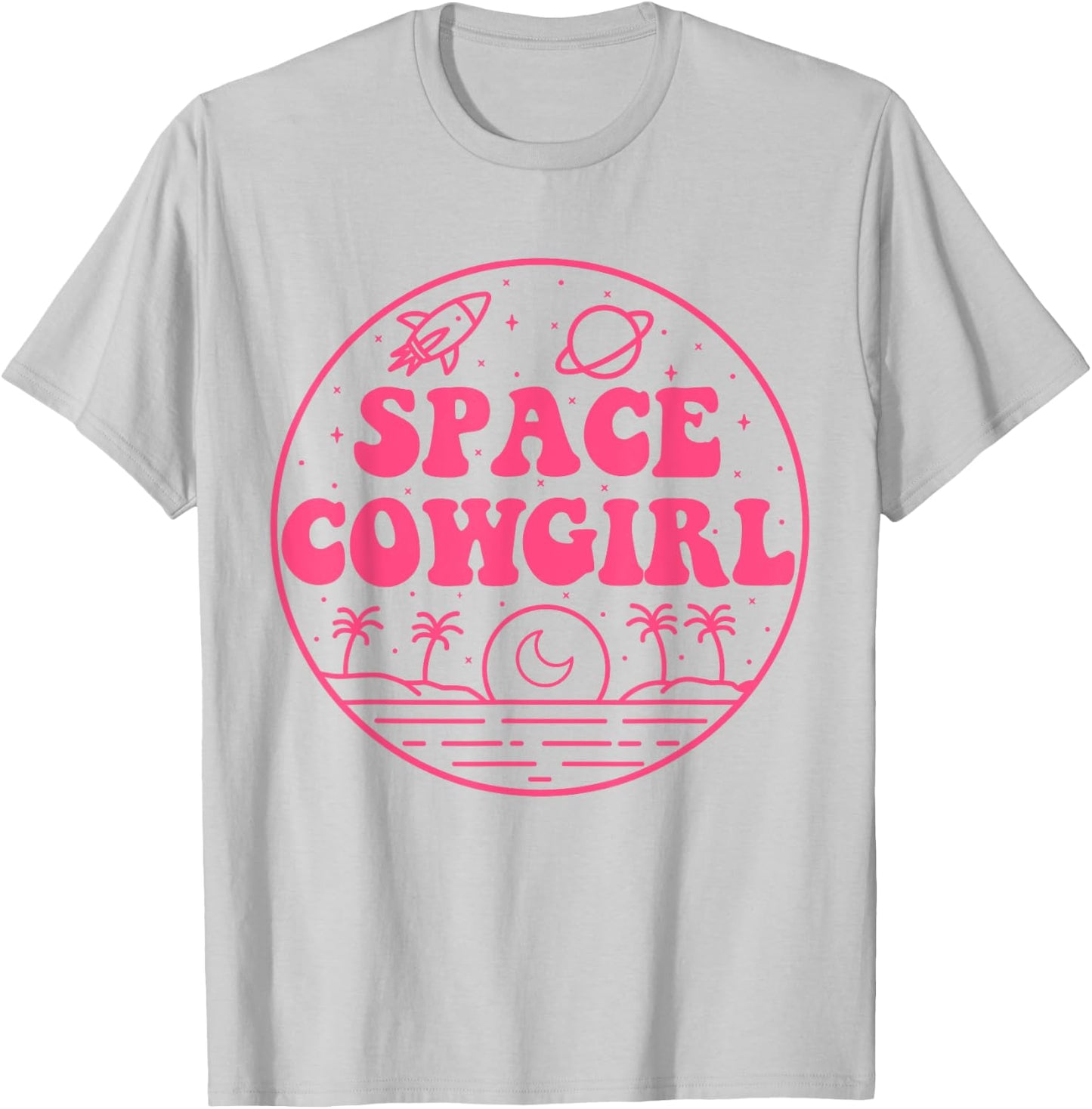 Space Cowgirls Bachelorette Party Rodeo Western Aesthetic T-Shirt - T-Shirt | Ash