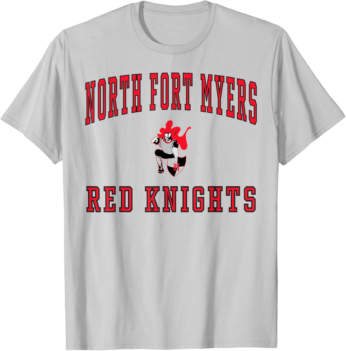 North Fort Myers High School Red Knights C1 T-Shirt - T-Shirt | Ash