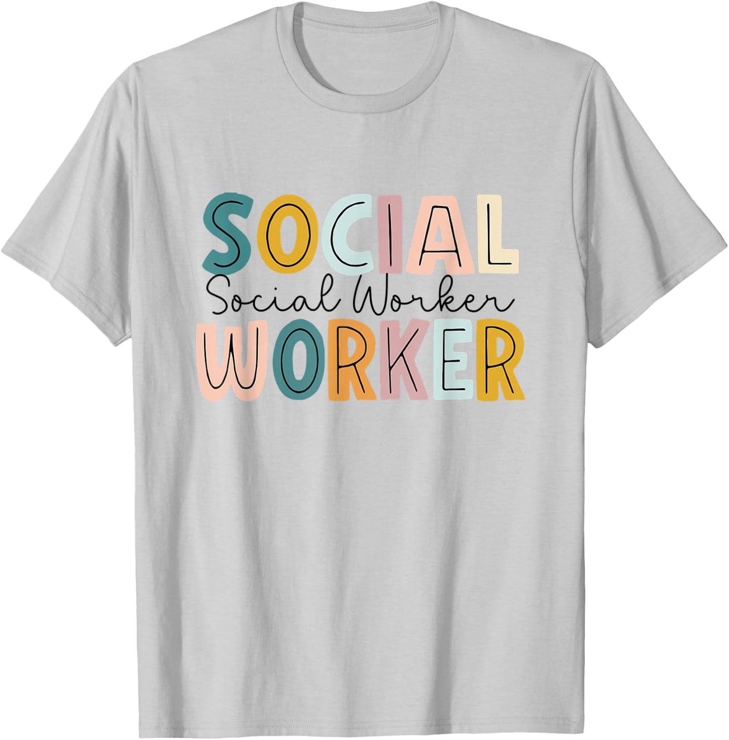 Social Worker Shirt Men Gift SW Appreciation Month T-Shirt - T-Shirt | Ash