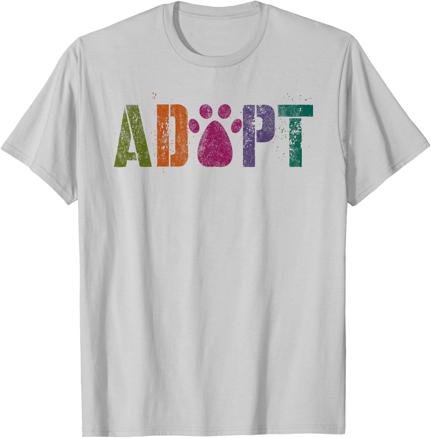 Vintage ADOPT Rescue Squad Animal Cats Dogs Adoption Dept T-Shirt - T-Shirt | Ash