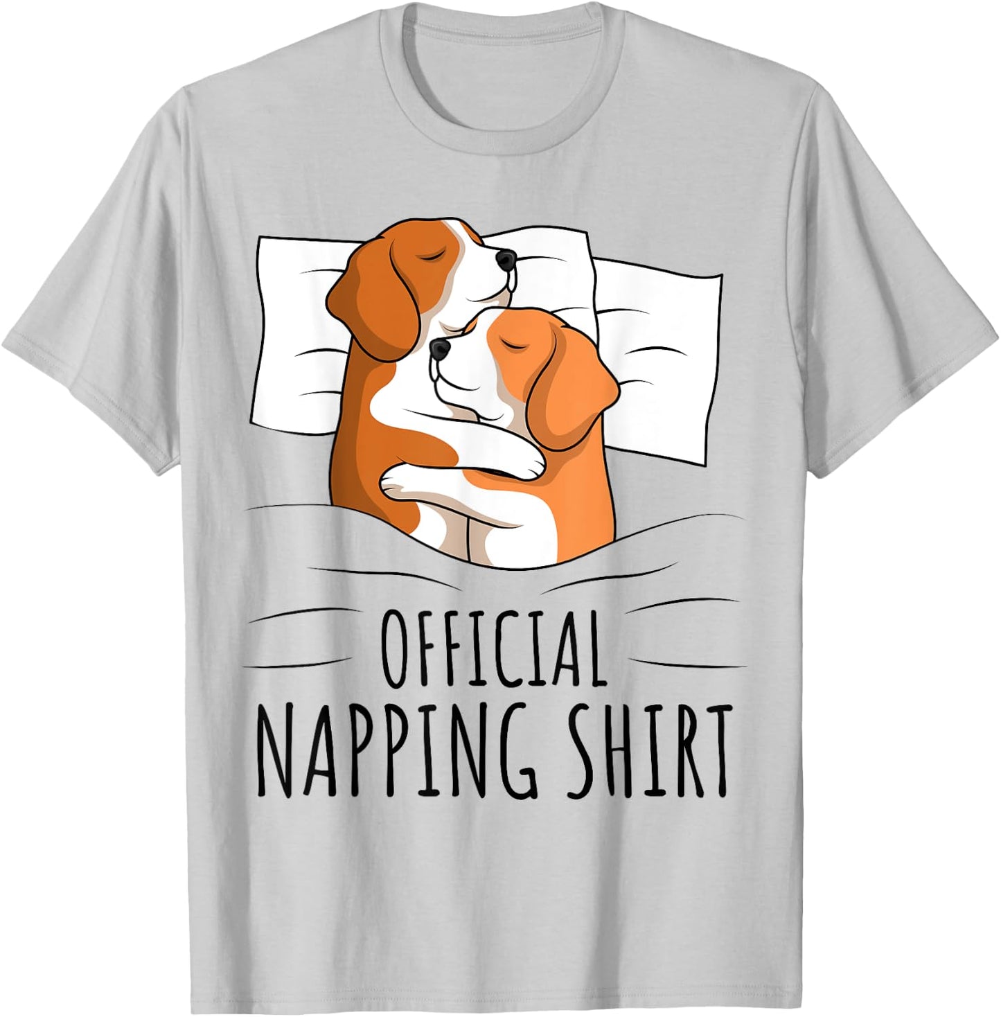 Sleeping Beagle Dog Lover Official Napping T-Shirt - T-Shirt | Ash