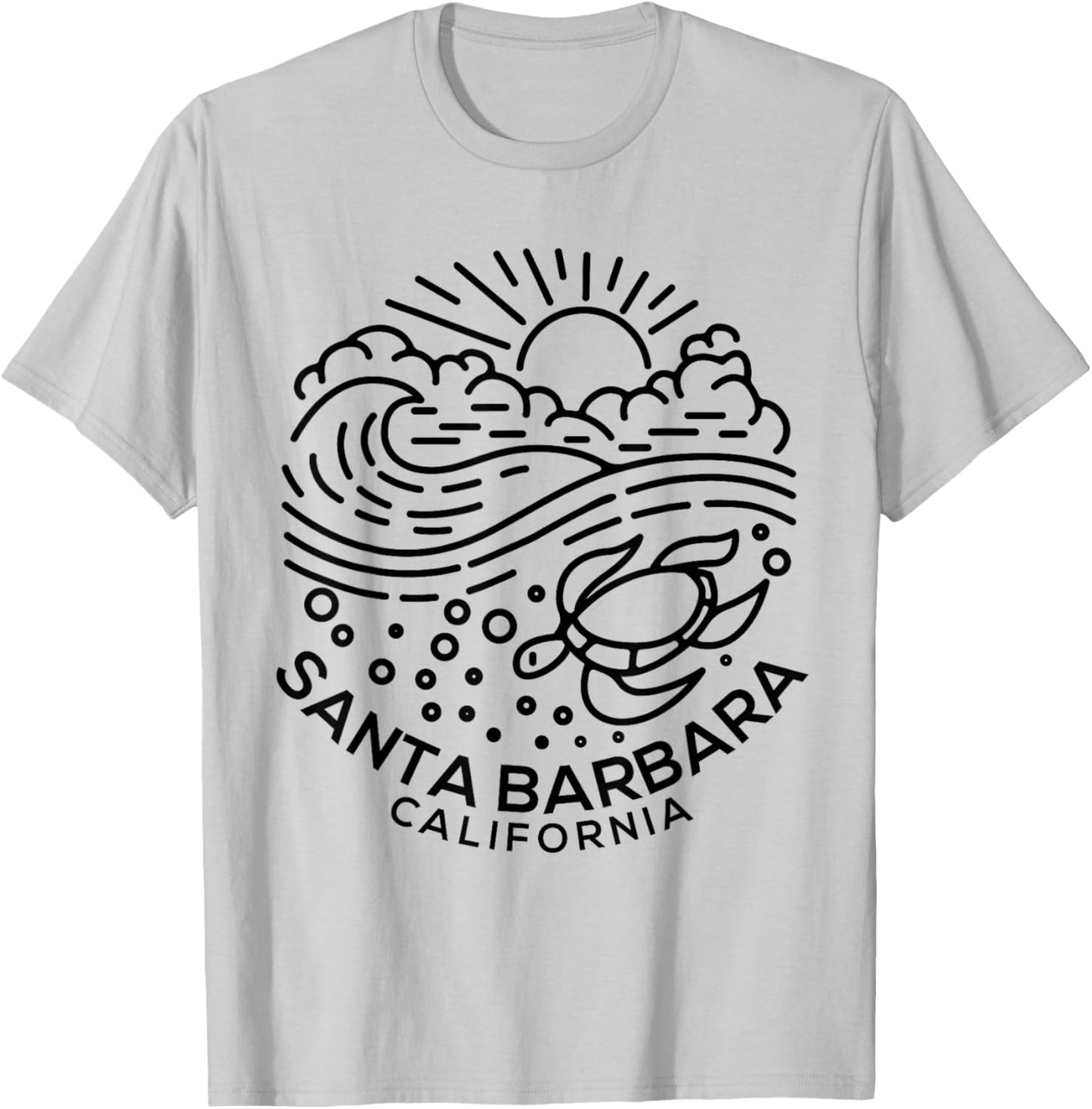 Santa Barbara CA T-Shirt - T-Shirt | Ash