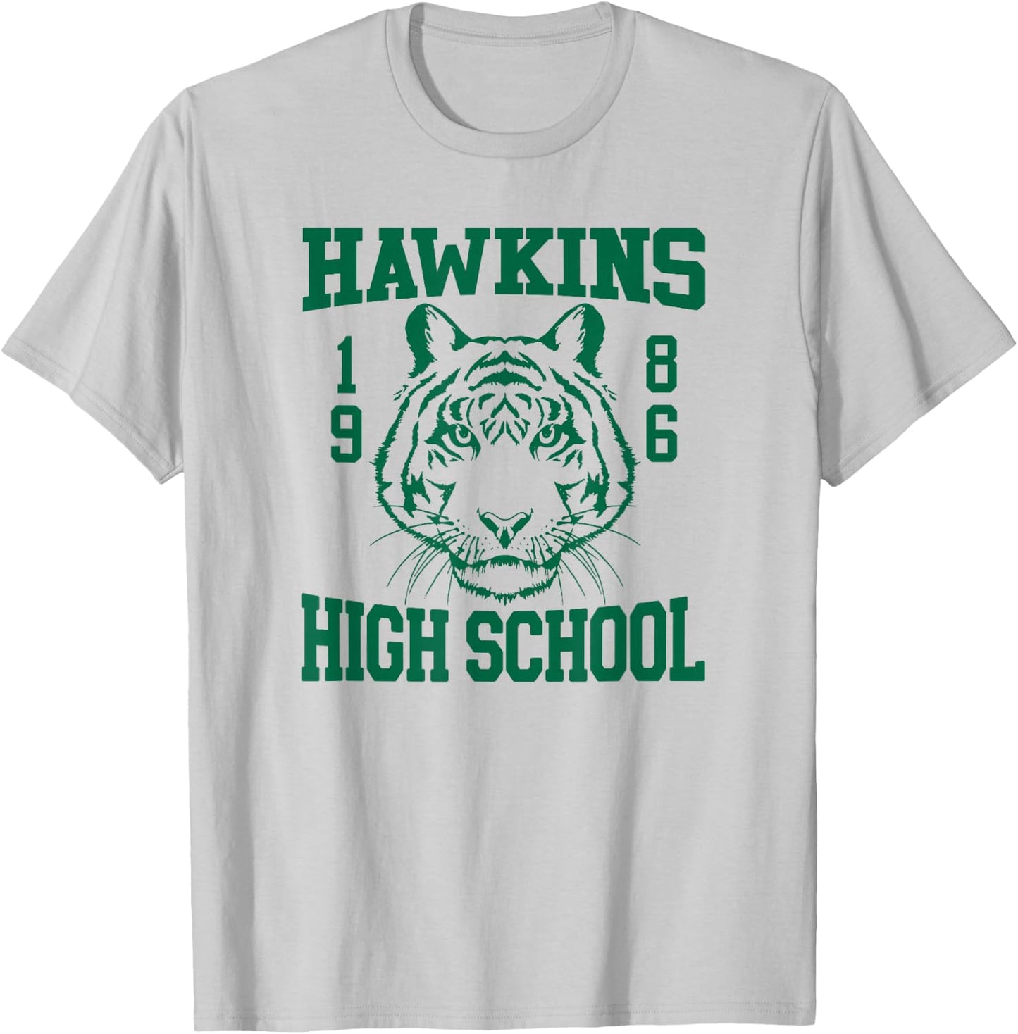 Stranger Things 4 Hawkins High School Green Logo T-Shirt - T-Shirt | Ash
