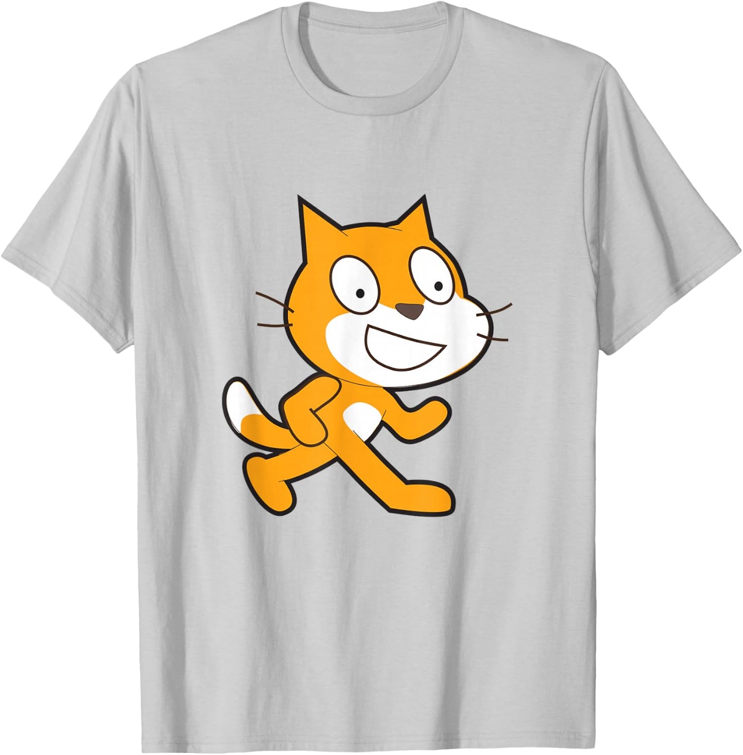 Scratch Programming Language Official Mascot Cat T-Shirt - T-Shirt | Ash