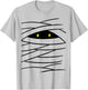 Mummy Costume Easy Haloween Funny Boy Wrap Face Monster Eyes T-Shirt - T-Shirt | Ash