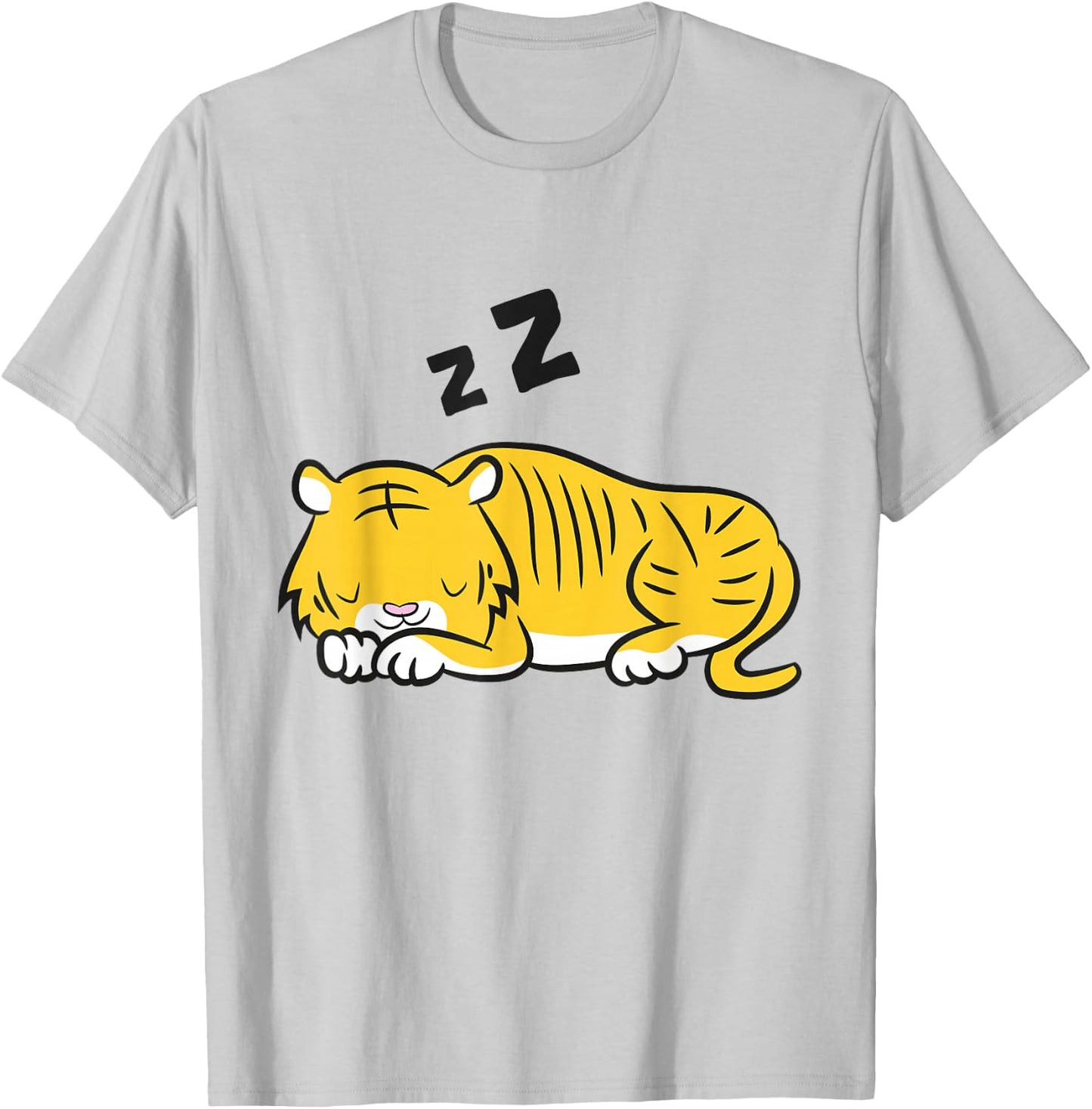 Sleeping Tiger Cute Tiger Pajamas Tiger T-Shirt - T-Shirt | Ash