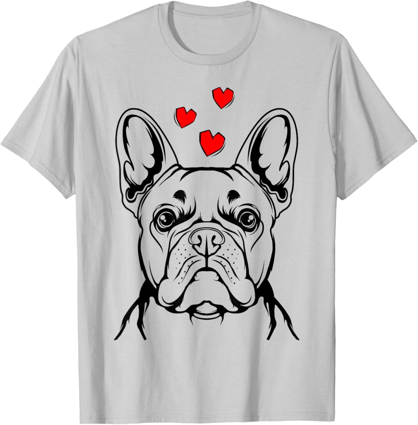French Bulldog Love Frenchie Woman Gifts T-Shirt - T-Shirt | Ash