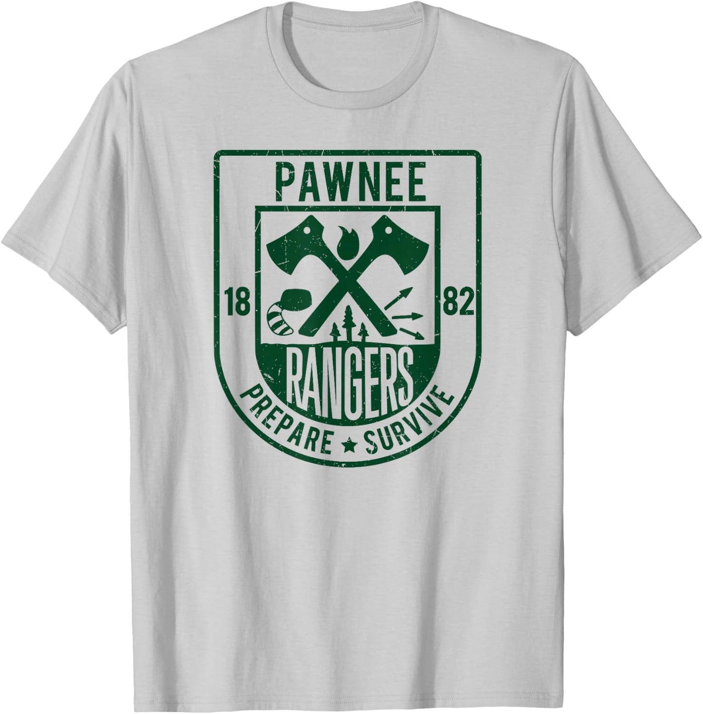 Men's Pawnee Rangers Goddesses Scout Vintage T-Shirt - T-Shirt | Ash