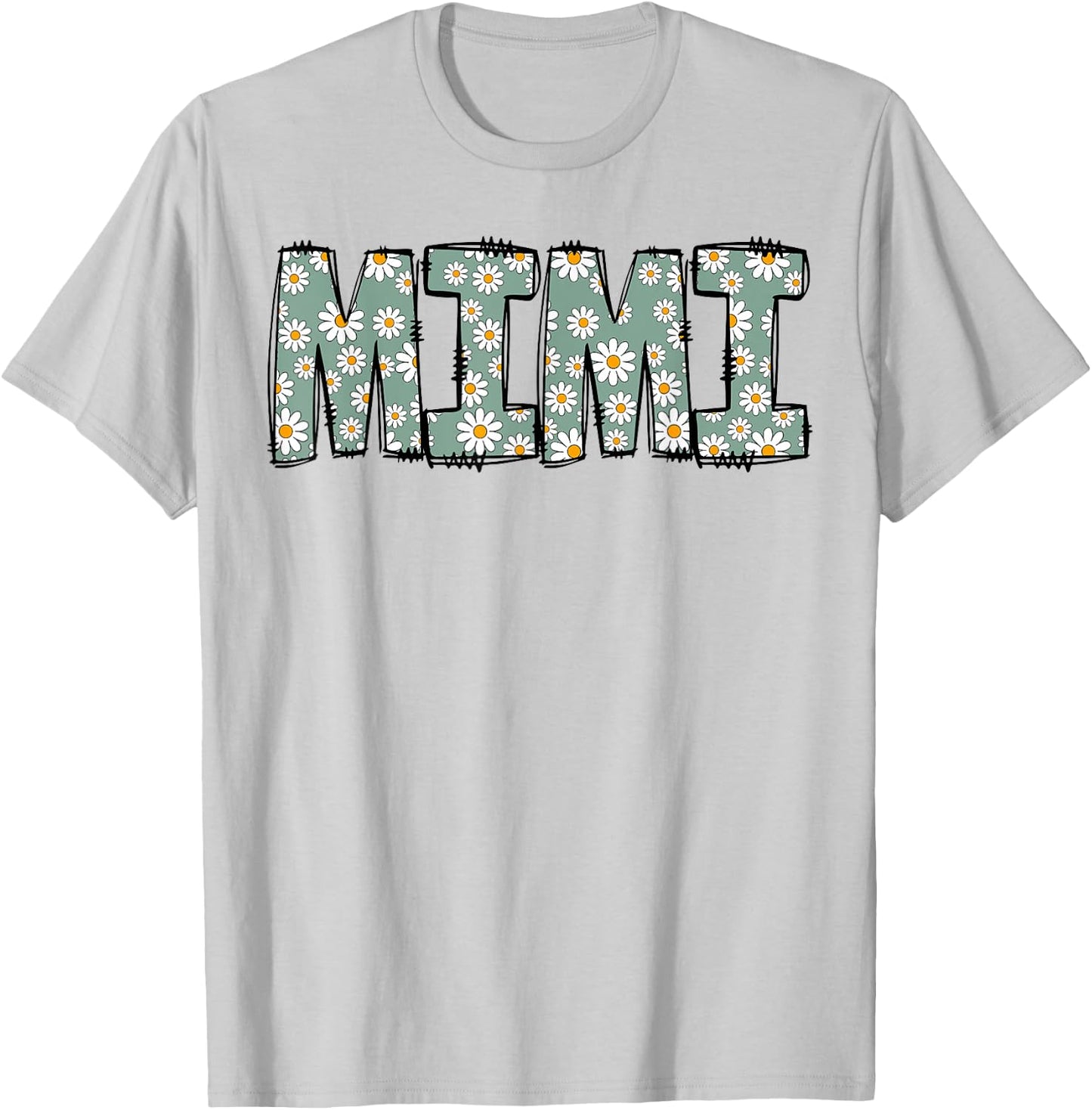 Retro Mimi Colorful Flowers Groovy Daisy Flower T-Shirt - T-Shirt | Ash