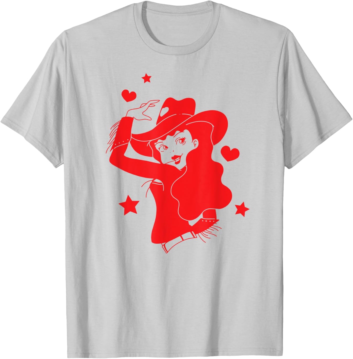 50s 60s 70s Vintage Pin Up Cowgirl | Cowboy Western Texas T-Shirt - T-Shirt | Ash