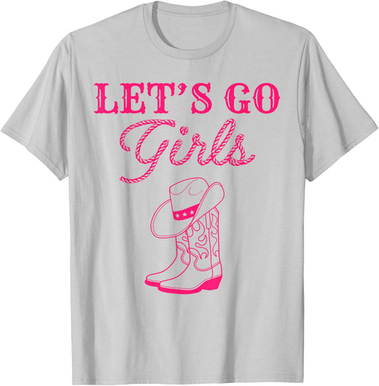 Let's Go Girls Nashville Cowgirl Squad Bachelorette Matching T-Shirt - T-Shirt | Ash