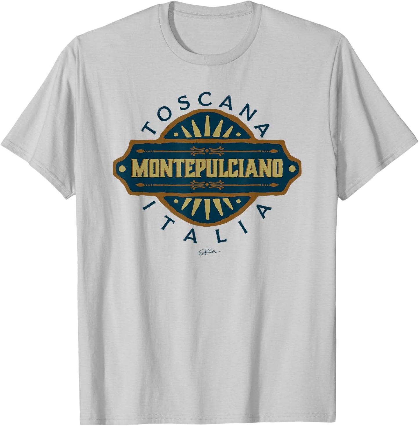 JCombs: Montepulciano, Tuscany, Italy, Retro T-Shirt - T-Shirt | Ash