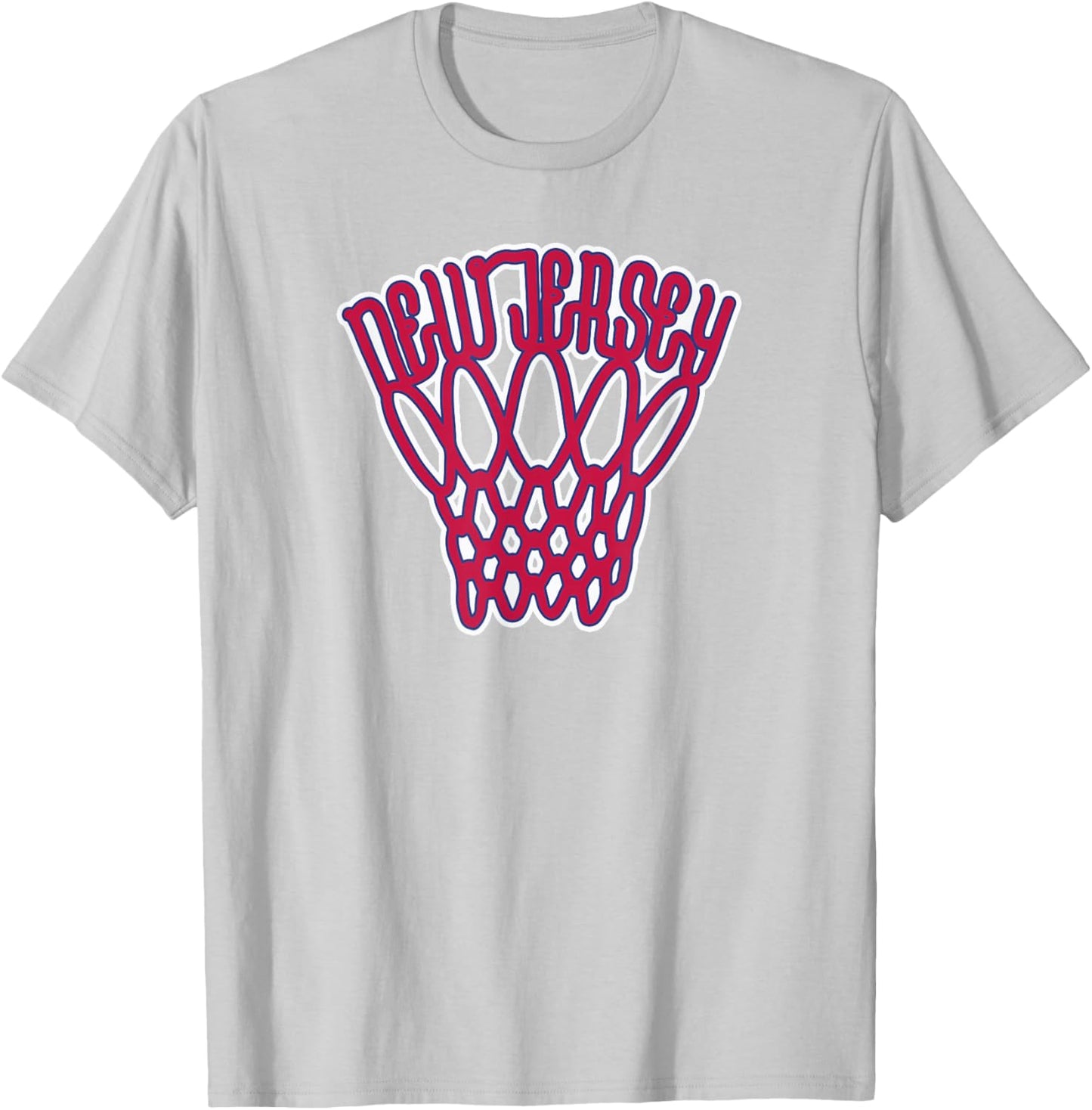 New Jersey Basketball Net Vintage T-Shirt - T-Shirt | Ash