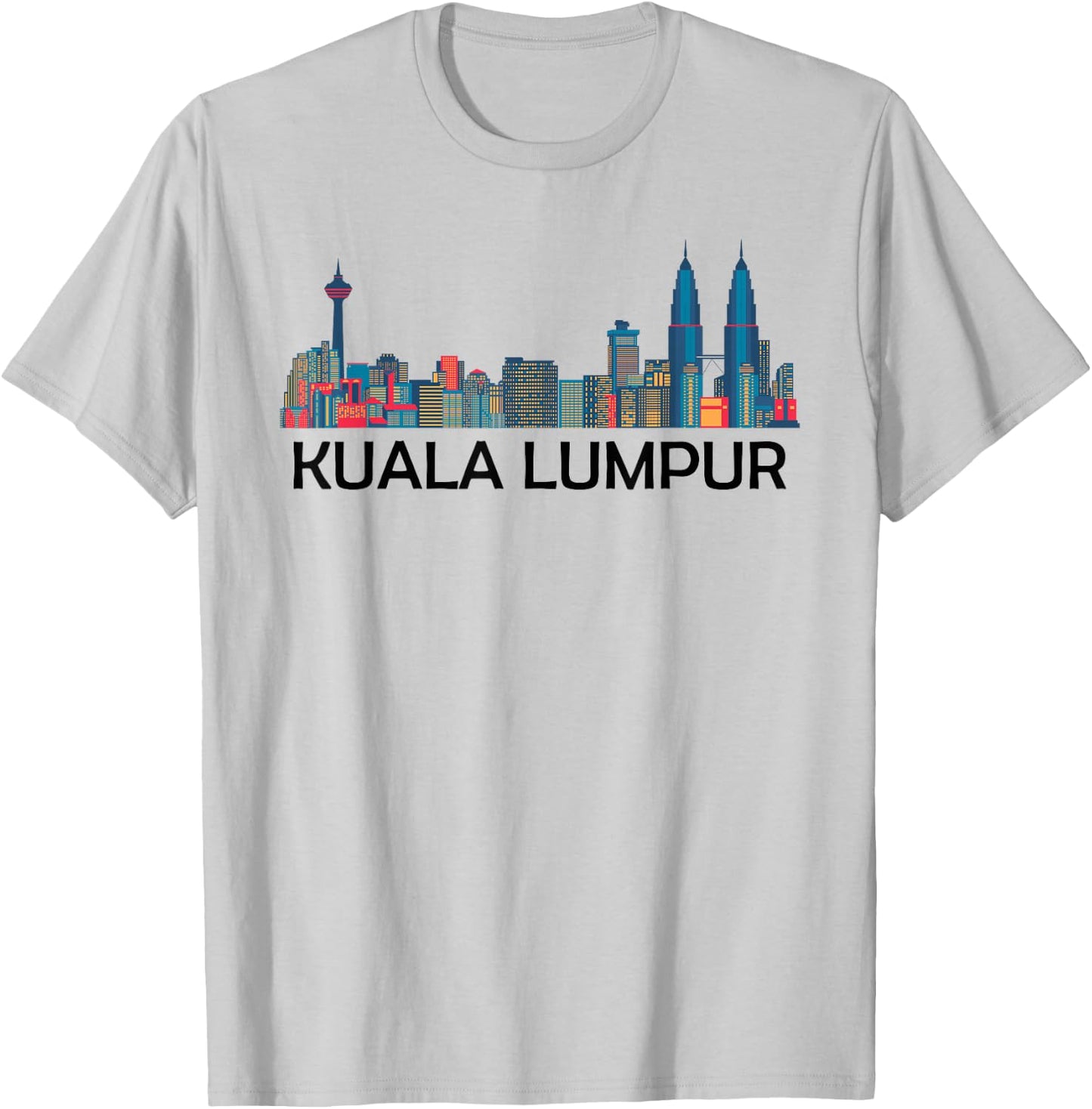 Kuala Lumpur Malaysia Skyscrapers Petronas Towers T-Shirt - T-Shirt | Ash