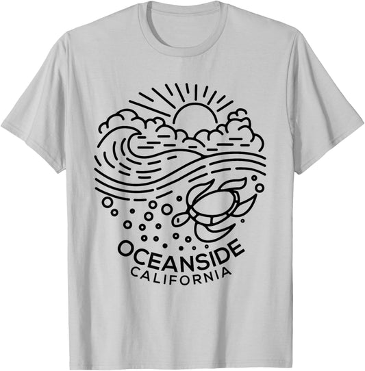 Oceanside CA T-Shirt - T-Shirt | Ash