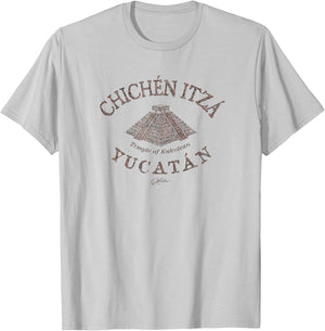 JCombs: Chichen Itza, Yucatan, Mexico (Distressed) T-Shirt - T-Shirt | Ash