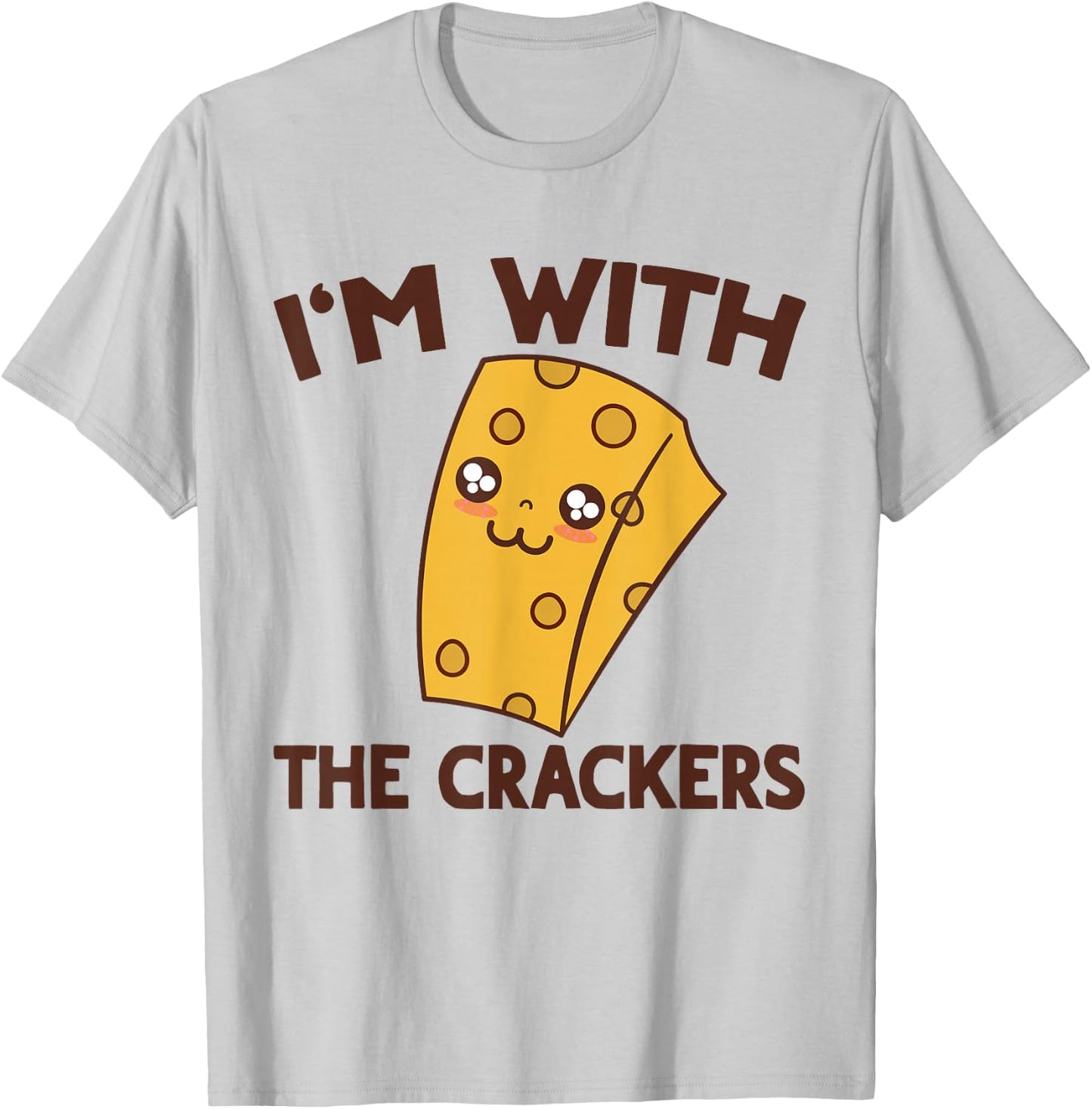 Cheese & Crackers Matching Couples His & Hers T-Shirt - T-Shirt | Ash