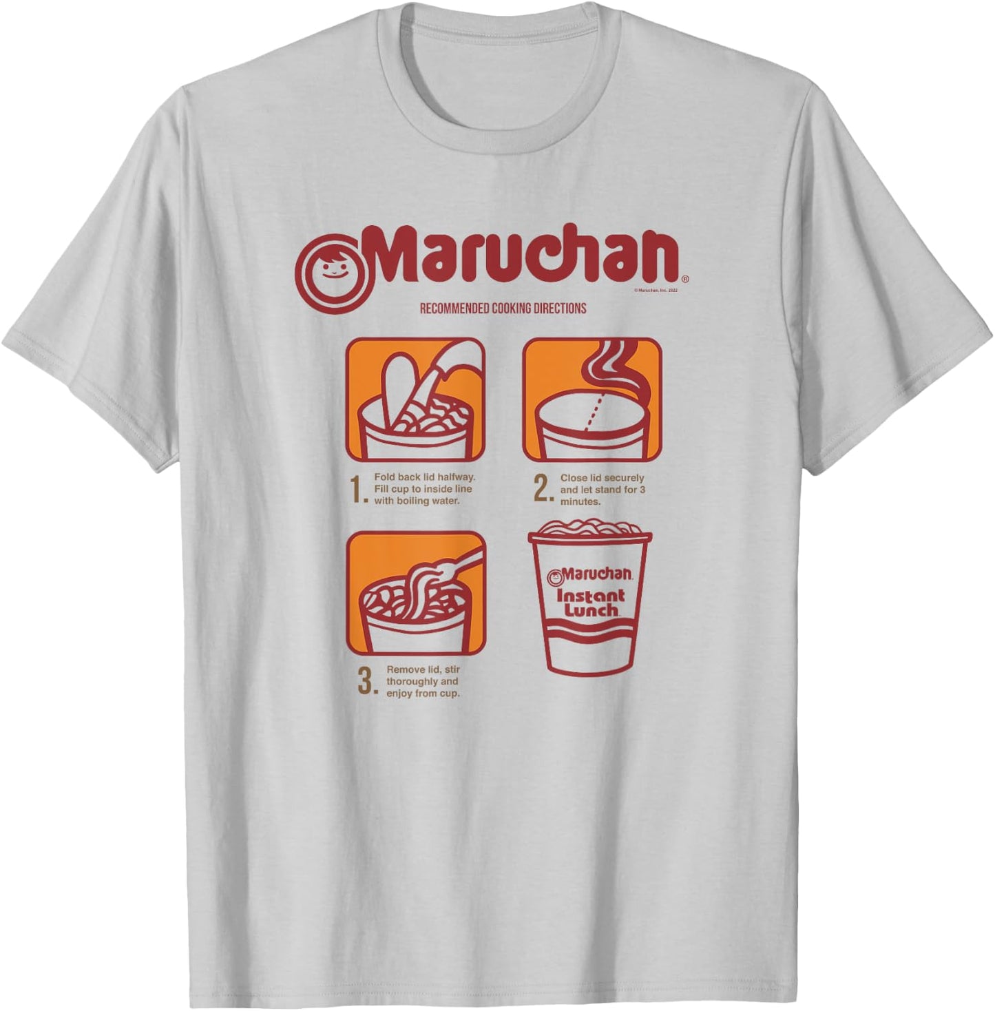Maruchan Recommended Cooking Directions Poster T-Shirt - T-Shirt | Ash