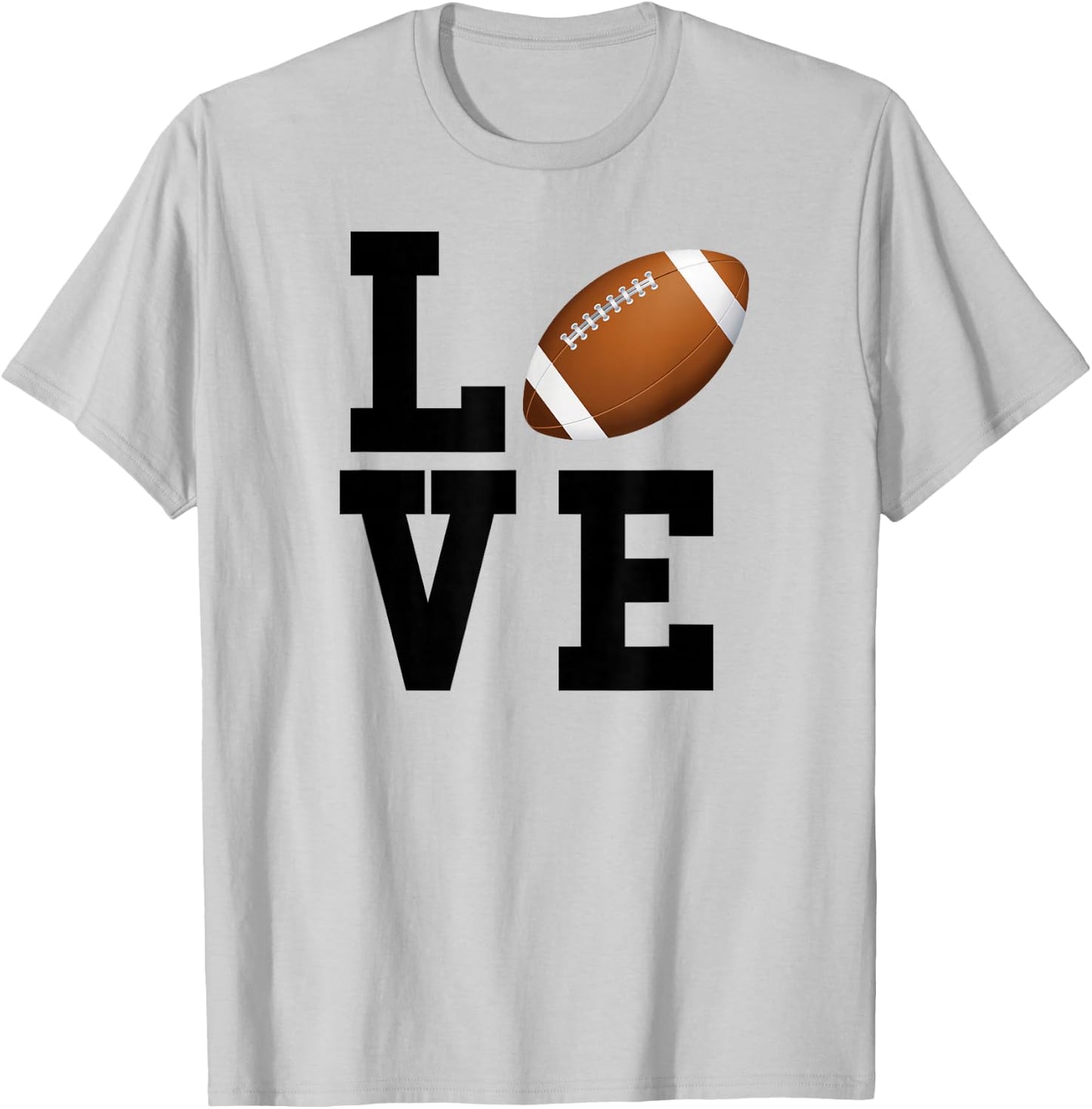 I Love Football T-Shirt - T-Shirt | Ash