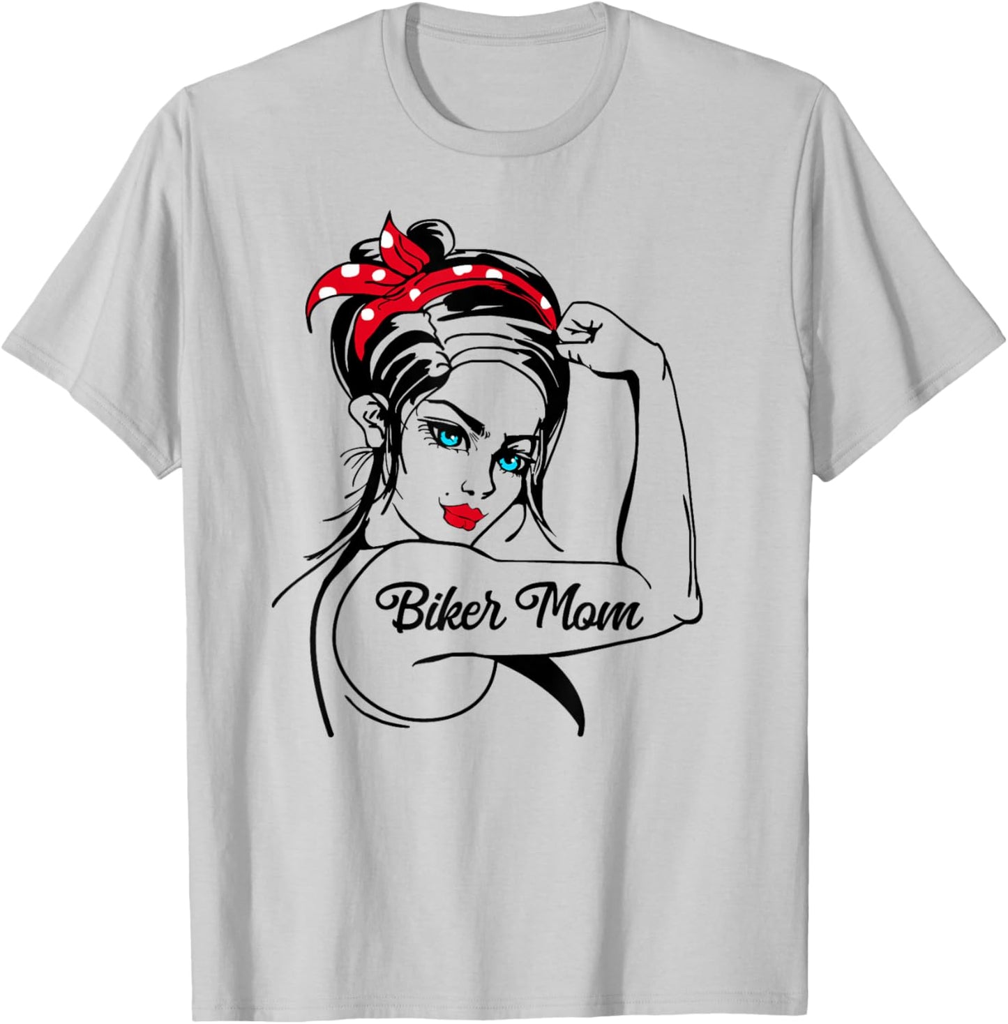 Classic Motorcycle Biker Mom Wife Grandma T-Shirt - T-Shirt | Ash