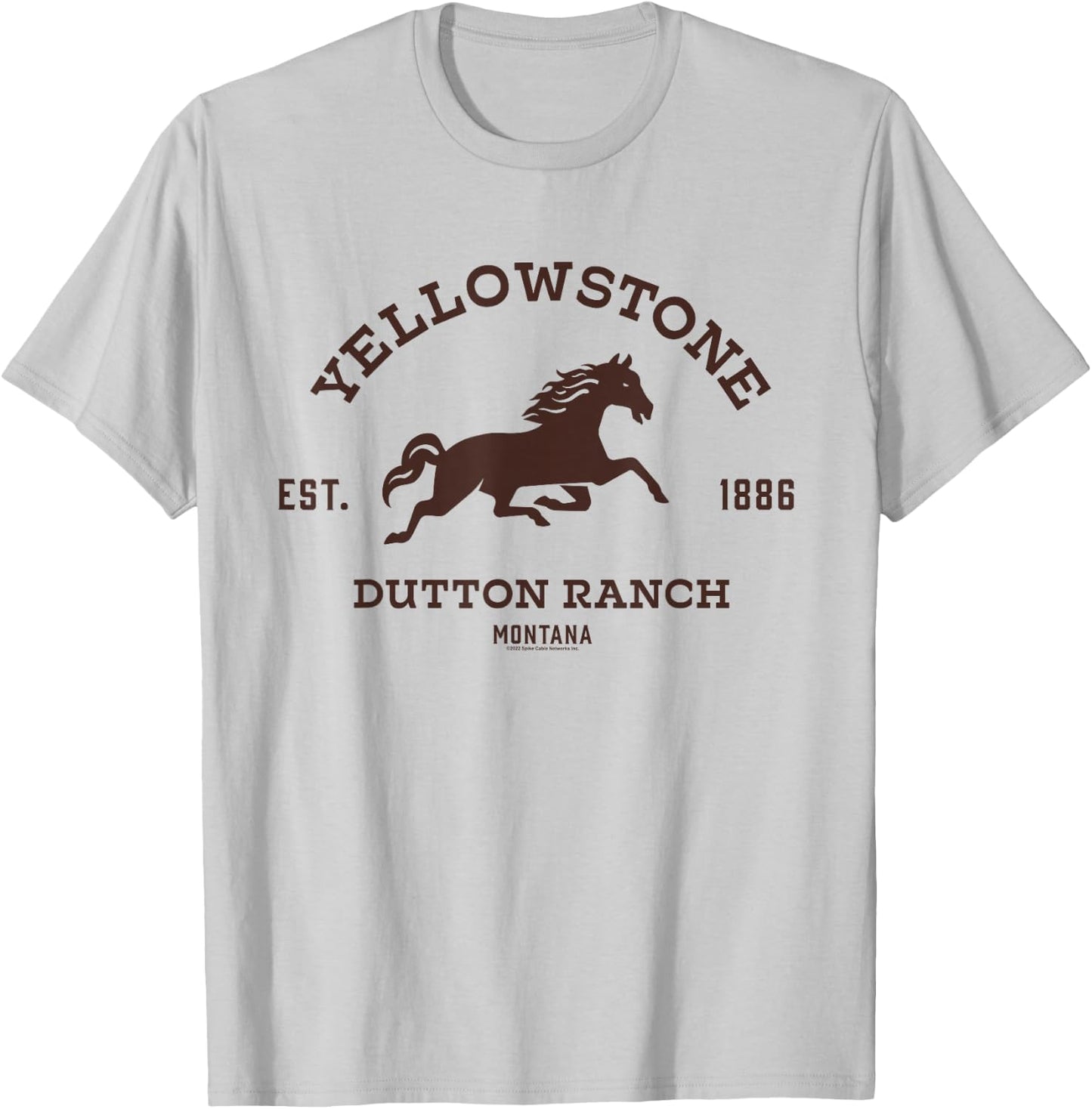 Yellowstone Dutton Ranch with Horse T-Shirt - T-Shirt | Ash