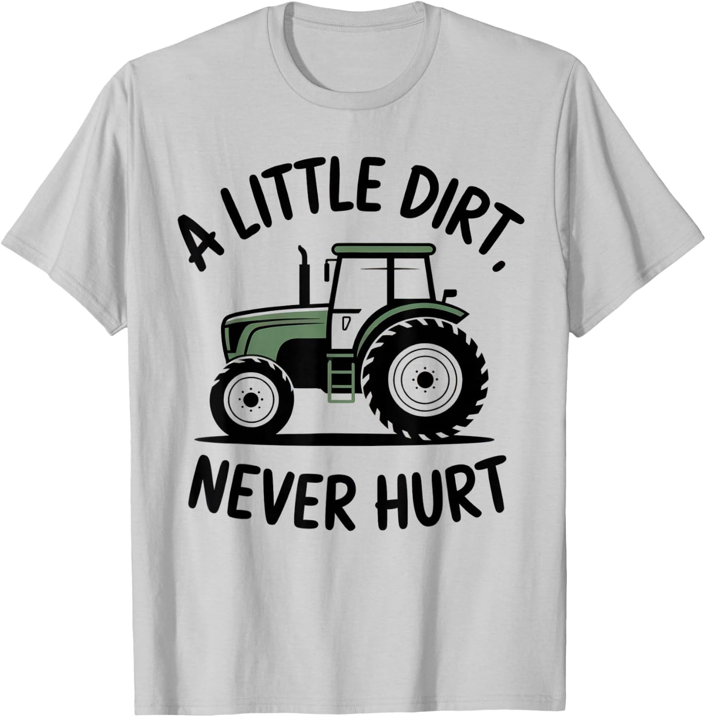 A Little Dirt Never Hurt Trucker Kids Girls Boys T-Shirt - T-Shirt | Ash