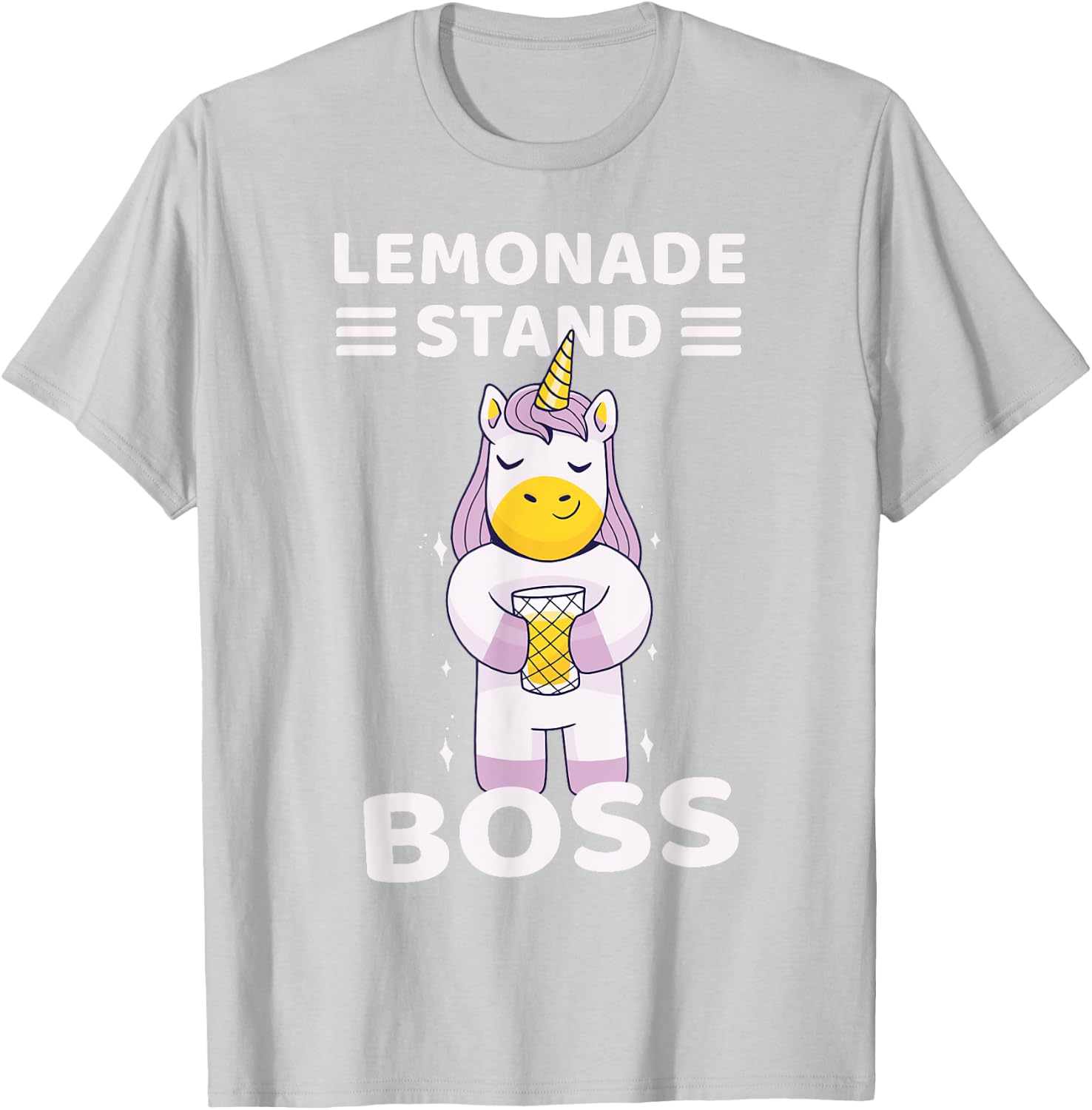 Lemonade Stand Boss Unicorn Girls T-Shirt - T-Shirt | Ash