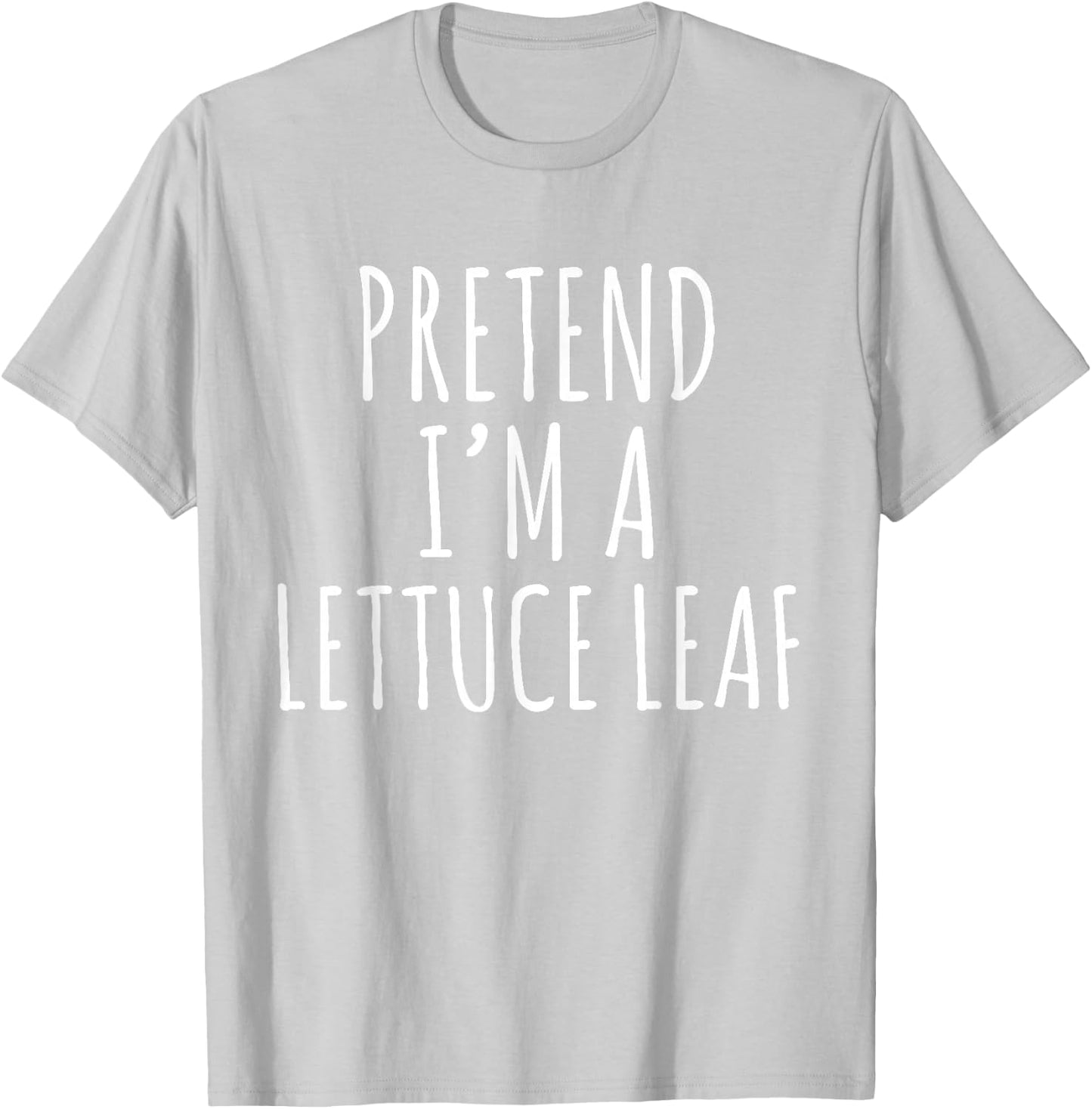 Pretend I'm A Lettuce Leaf Lazy Halloween Costume T-Shirt - T-Shirt | Ash