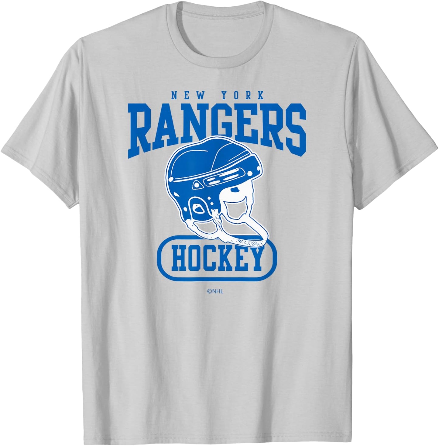 New York Rangers Helmet Officially Licensed T-Shirt - T-Shirt | Ash