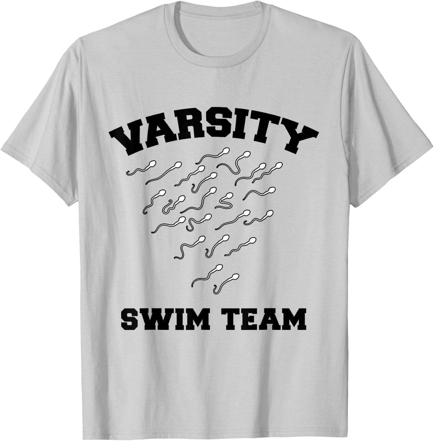 Varsity Swim Team Swimming Sperm T-Shirt - T-Shirt | Ash