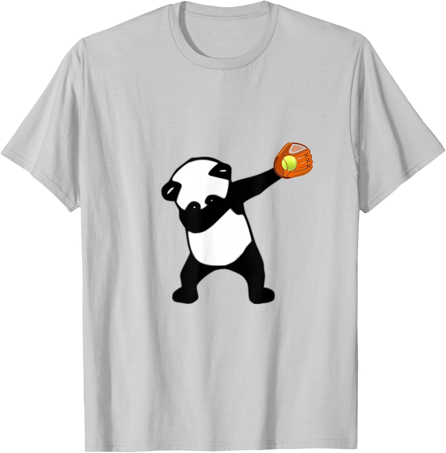 Dabbing Panda Bear Softball Baseball Glove Sport T-Shirt - T-Shirt | Ash