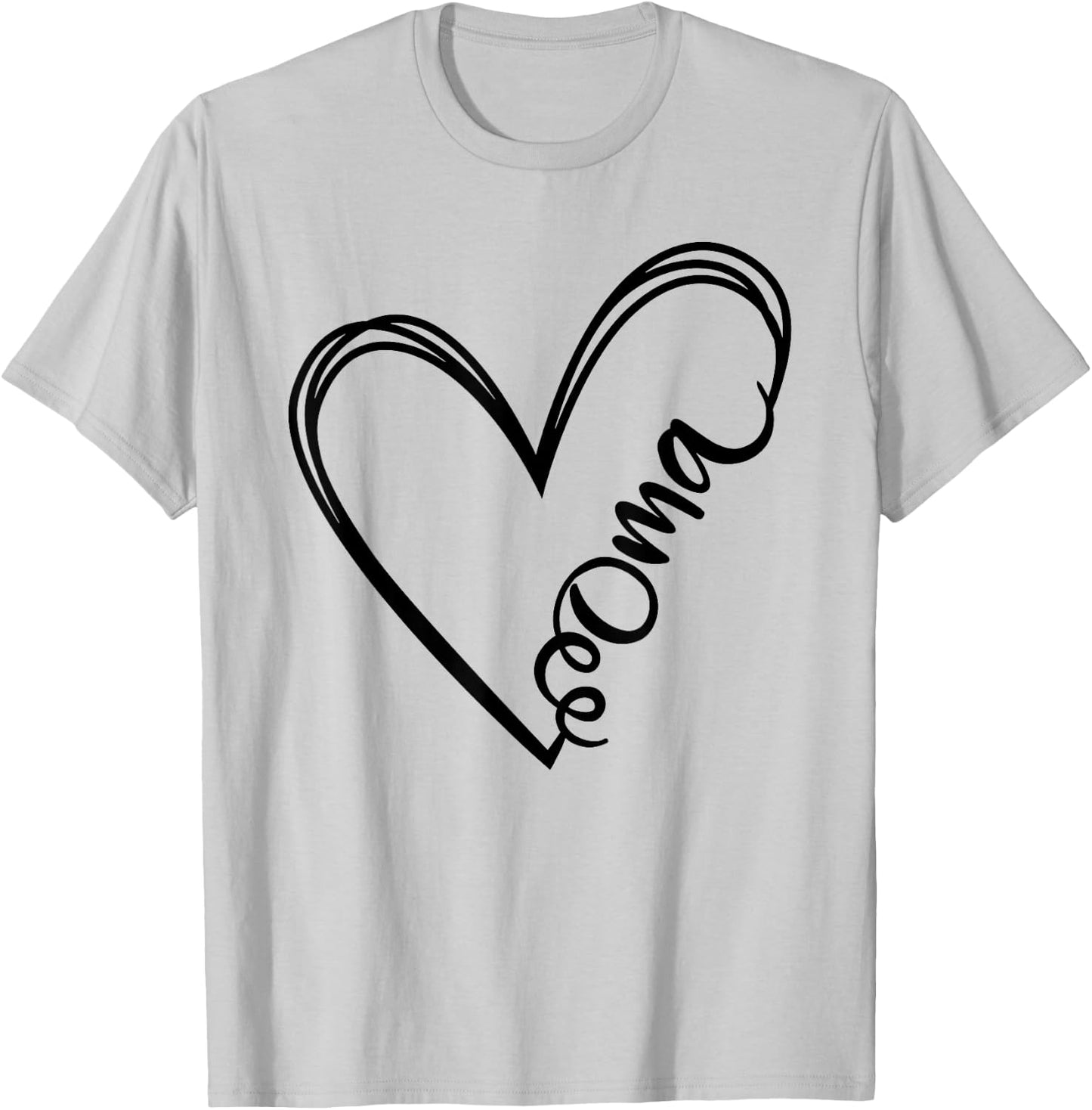 Oma Heart Grandma Women German Christmas Mother's Day T-Shirt - T-Shirt | Ash