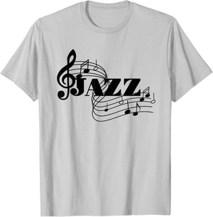 Jazz Musician Jazz Music Sheet Music T-Shirt - T-Shirt | Ash