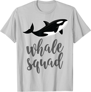 Orca Killer Whale Squad Shirt Gift Baby Shower & Party T-Shirt - T-Shirt | Ash