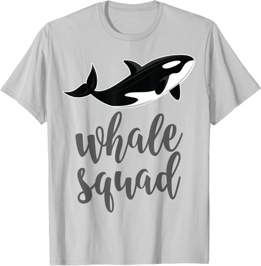 Orca Killer Whale Squad Shirt Gift Baby Shower & Party T-Shirt - T-Shirt | Ash