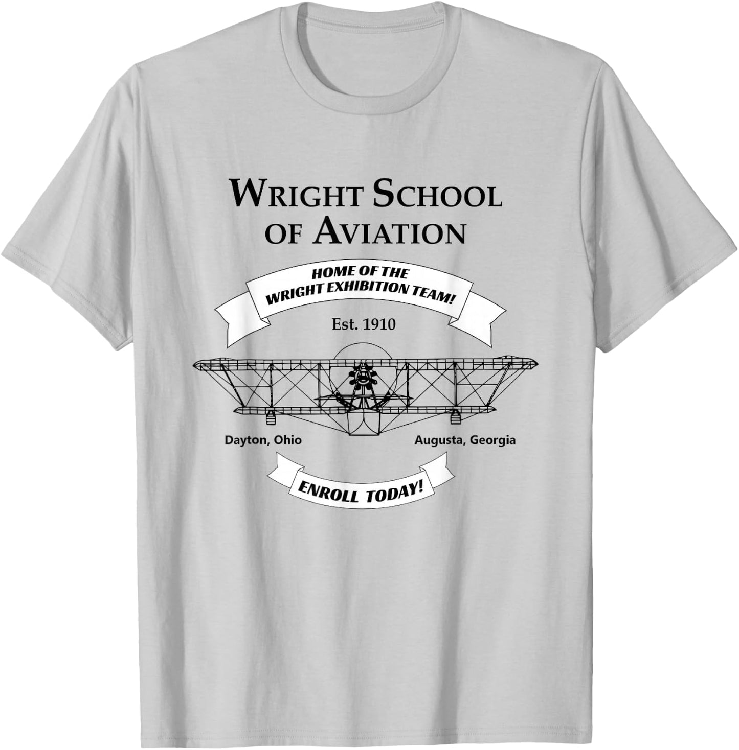 Wright Brothers Bros. First Airplane Aviation Pilot T-Shirt - T-Shirt | Ash