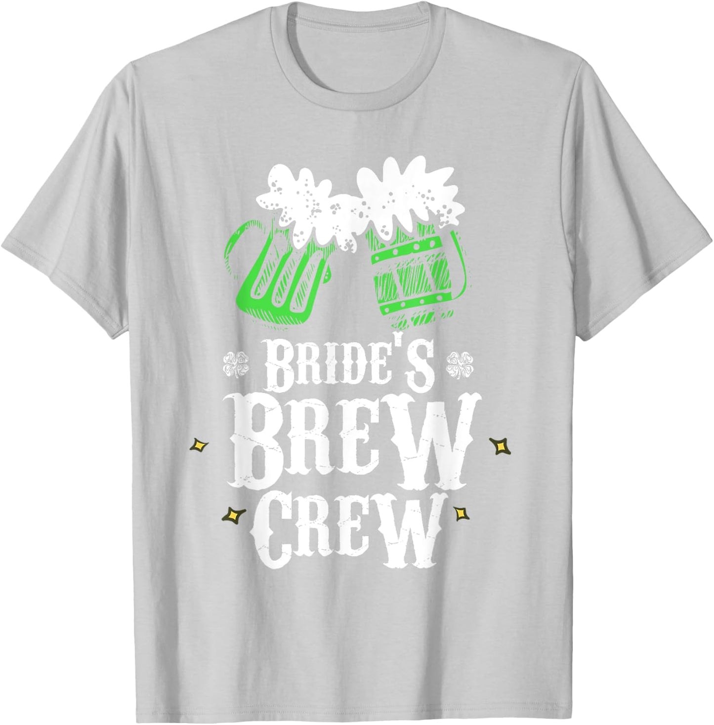 Bride's Brew Crew St Patricks Day Bachelorette Party T-Shirt - T-Shirt | Ash