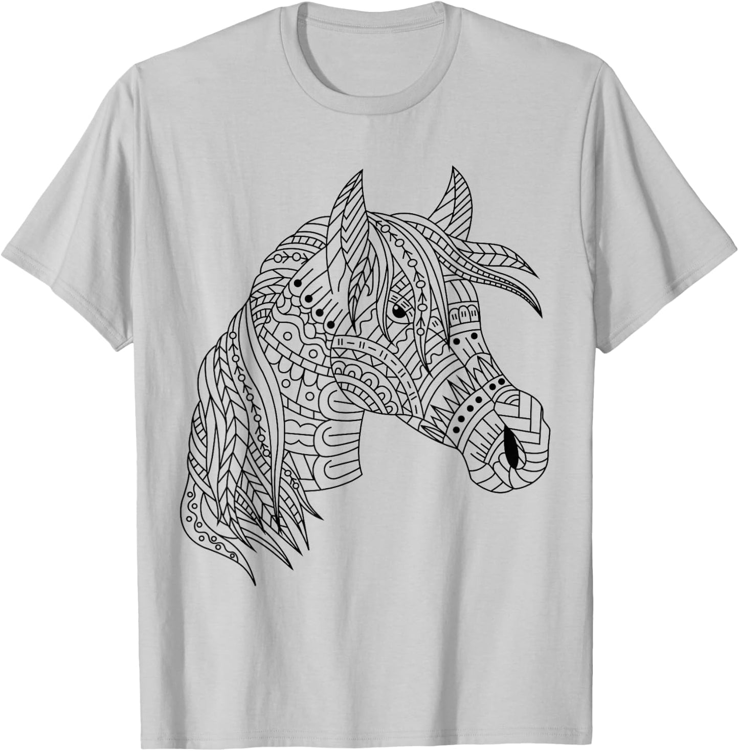 Cute horse to paint and color in for children T-Shirt - T-Shirt | Ash