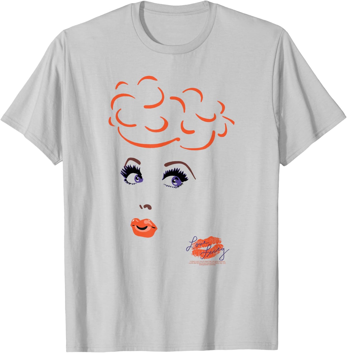 I Love Lucy Eyelashes T-Shirt - T-Shirt | Ash