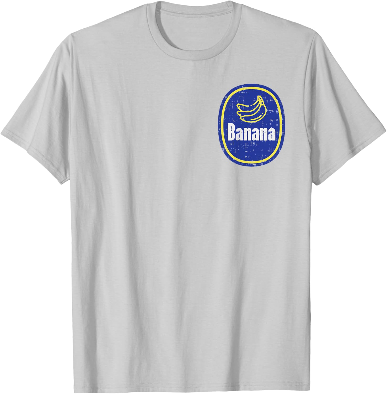 Banana Pocket Sticker Funny Fruit DIY Easy Halloween Costume T-Shirt - T-Shirt | Ash