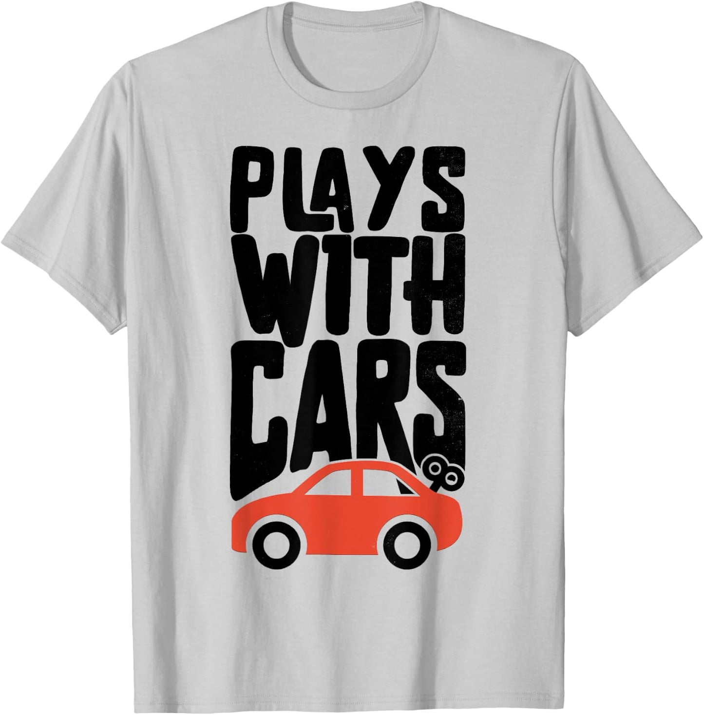 Plays With Cars Father And Son Matching T-Shirt - T-Shirt | Ash