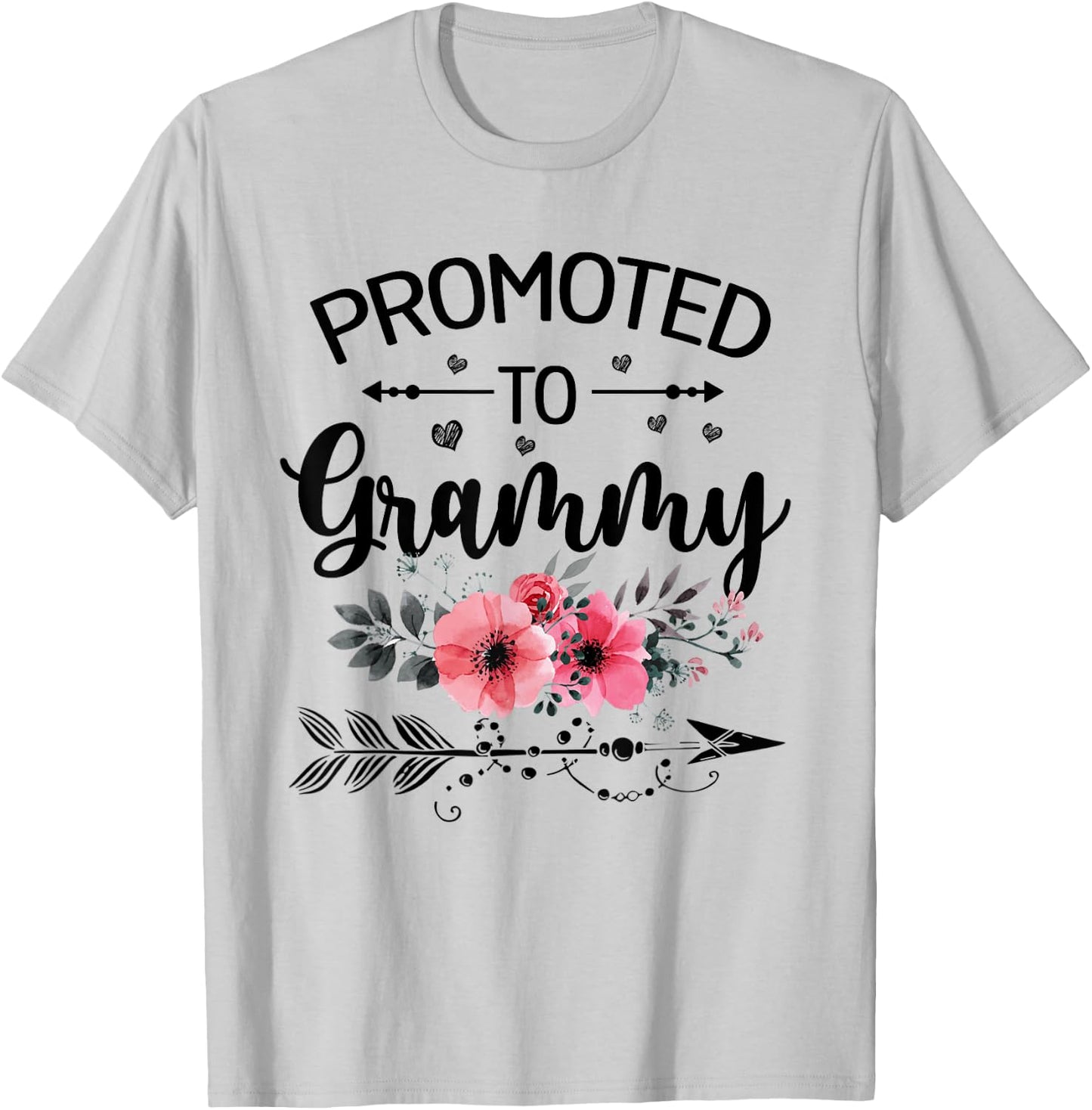 Promoted To Grammy Announcement Funny New Grammy Mothers Day T-Shirt - T-Shirt | Ash