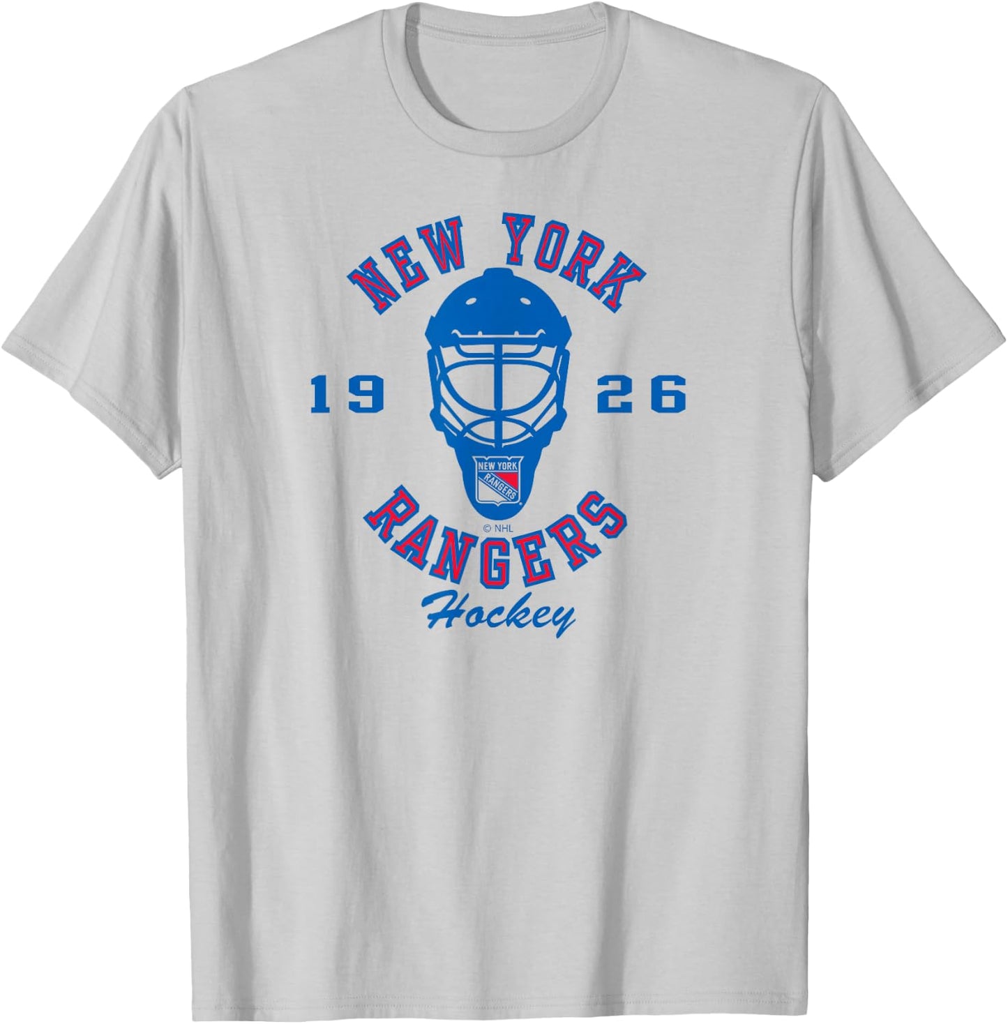New York Rangers Hockey Mask White Officially Licensed T-Shirt - T-Shirt | Ash