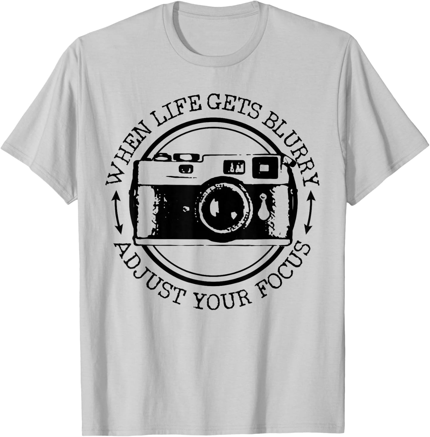 Photographer Gift Vintage Camera Funny Photography T-Shirt - T-Shirt | Ash