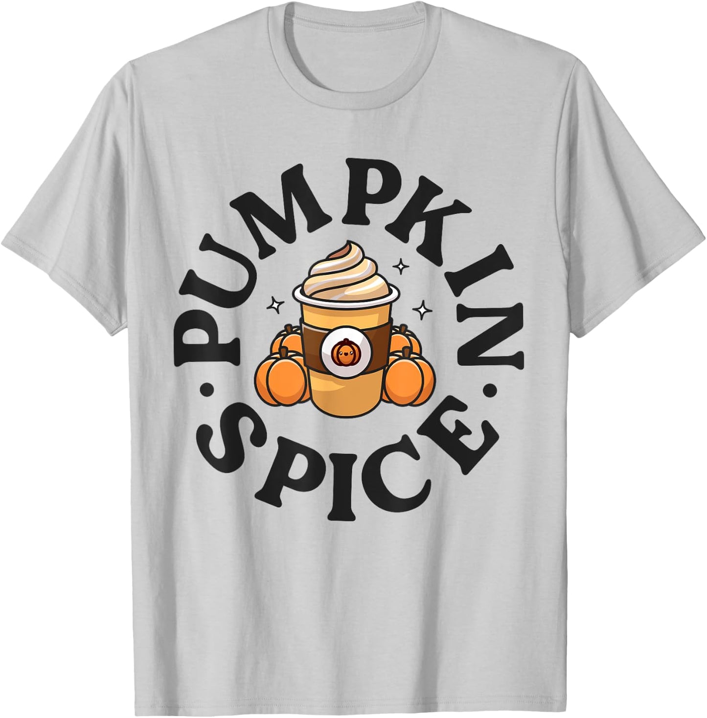 Pumpkin Spice Cute Thanksgiving Fall Autumn Latte Lover T-Shirt - T-Shirt | Ash