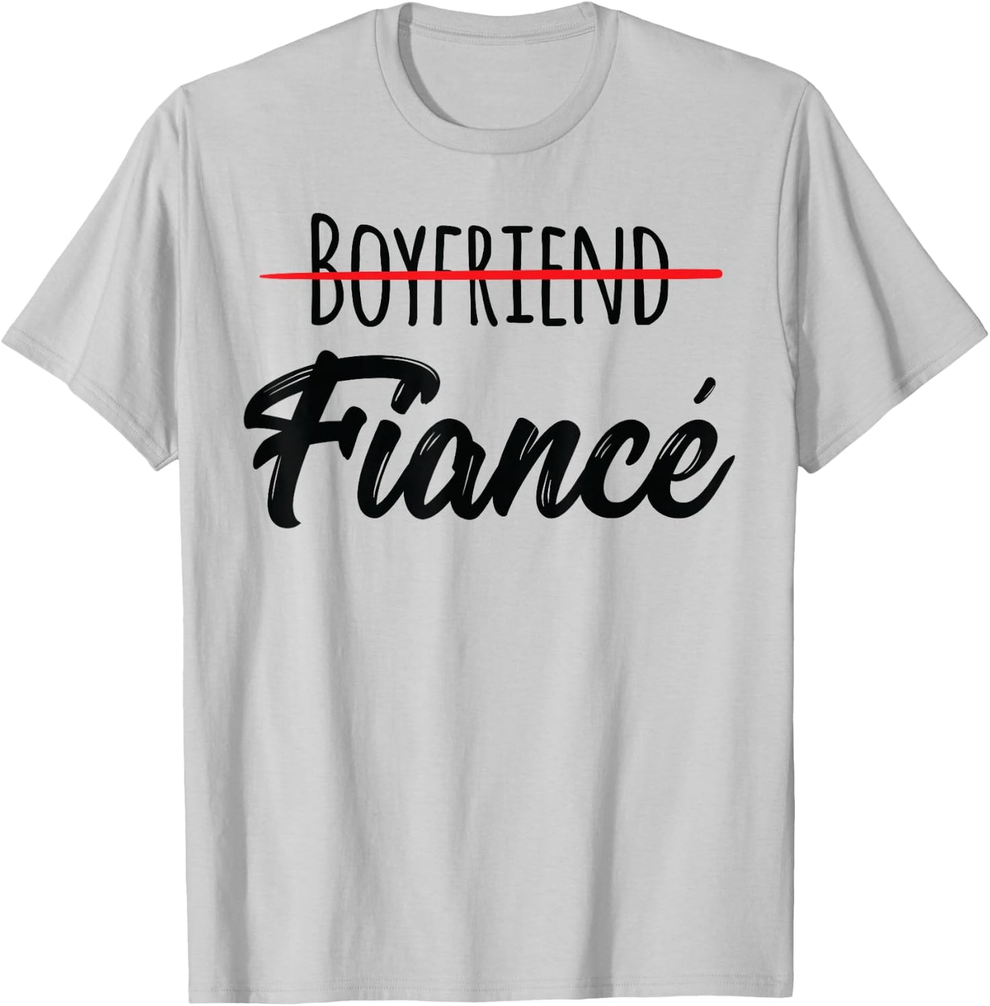 Engagement Announcement Shirt Men Couples Boyfriend Fiance T-Shirt - T-Shirt | Ash